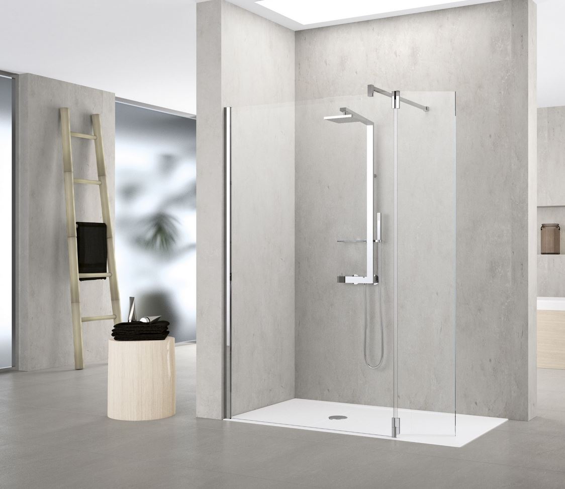 Novellini Kuadra HFA flipper panel for the KUADRA H walk in shower
